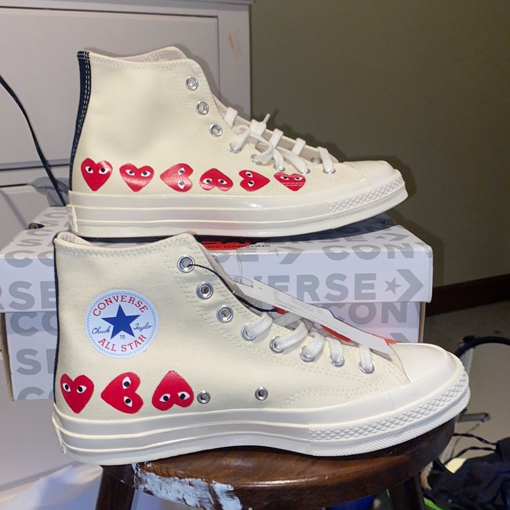 never worn comme does garçons converse